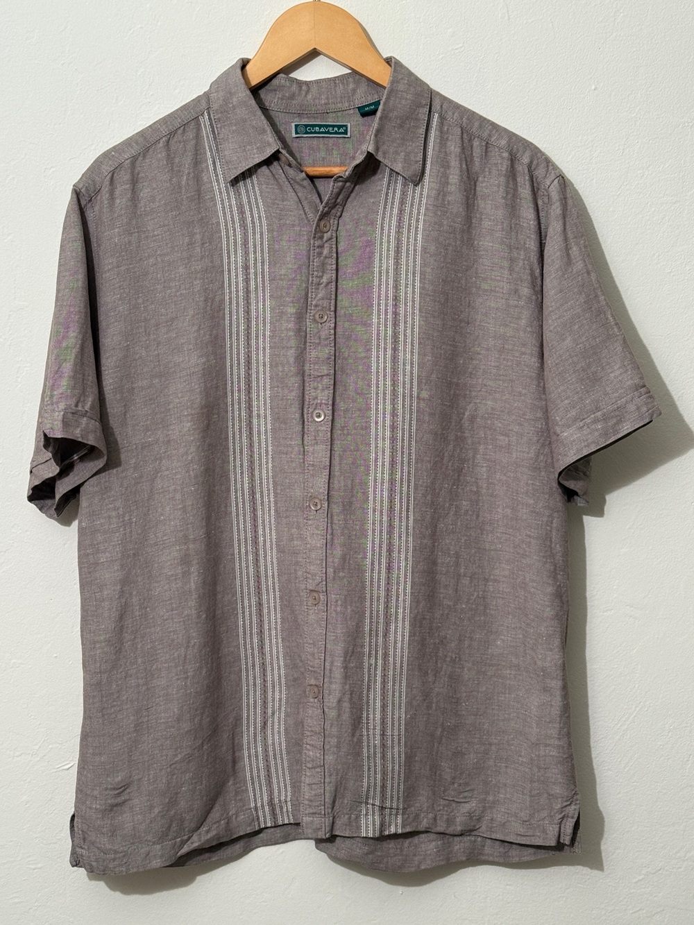 Cubavera Men's Short-Sleeve Linen Button-Down Shirt